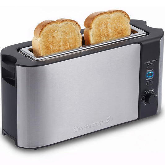 2 Slice Stainless Steel Long Toaster