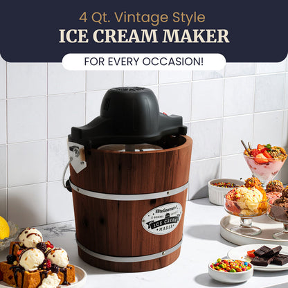 4 Qt. Electric Motorized Bucket Ice Cream Maker