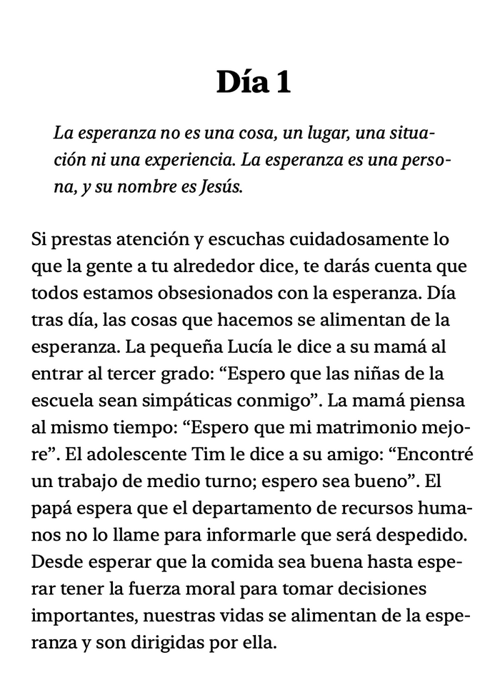 40 Days of Hope (Spanish eBook)