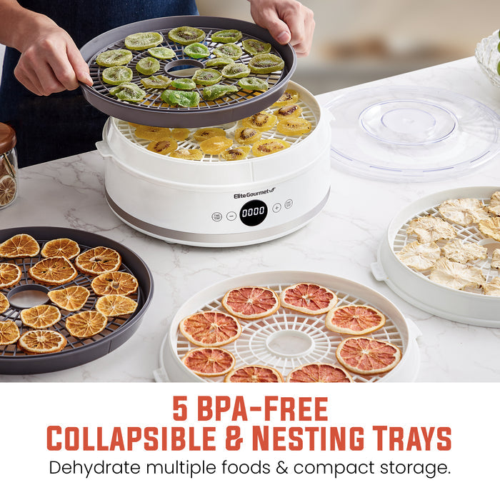 5 Tier Digital Food Dehydrator with BPA Free SlimStore™ Collapsible Trays