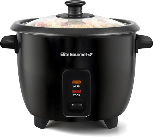 6-Cup Rice Cooker with Steam Tray and Non-Stick Inner Pot