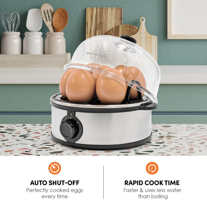 7-Egg Easy Egg Cooker (Stainless Steel)