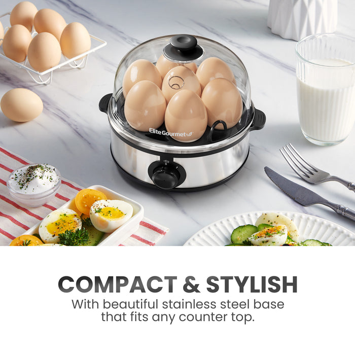 7-Egg Easy Egg Cooker (Stainless Steel)