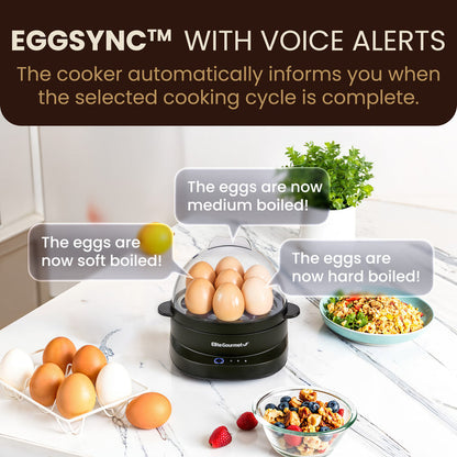7-Egg Electric Egg Cooker with Voice Alerts