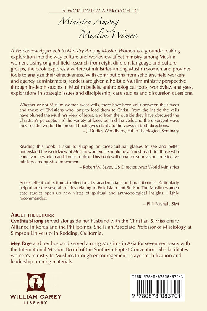 A Worldview Approach to Ministry Among Muslim Women - MissionBooks.org