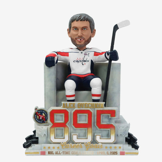 Alex Ovechkin Washington Capitals NHL All-Time Leading Goal Scorer NHL Bobblehead