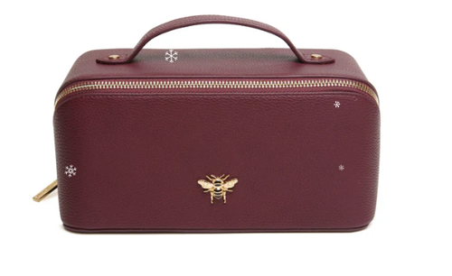 Alice Wheeler Train Case - Berry