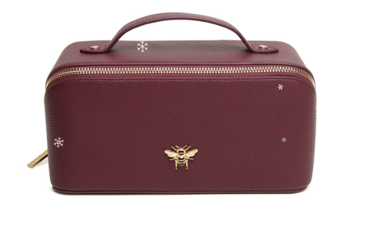 Alice Wheeler Train Case - Berry