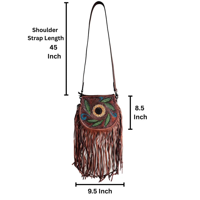 Alula Leather Hobo Bag for Women – Western Tassel Fringe Purse