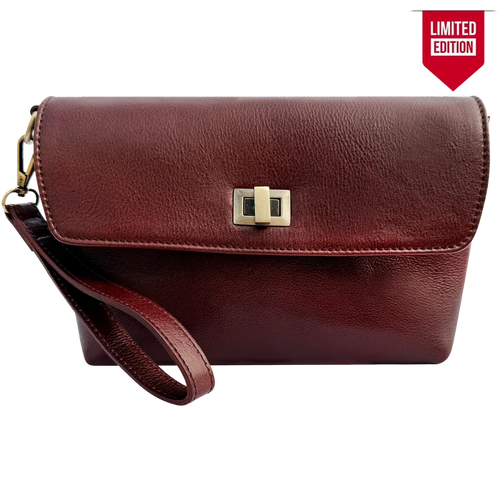 Ariel Leather Wristlet Wallet Travel Clutch Purse for Women