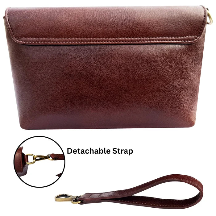 Ariel Leather Wristlet Wallet Travel Clutch Purse for Women