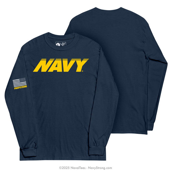 "Athletic Navy" Long Sleeve Tee | Navy