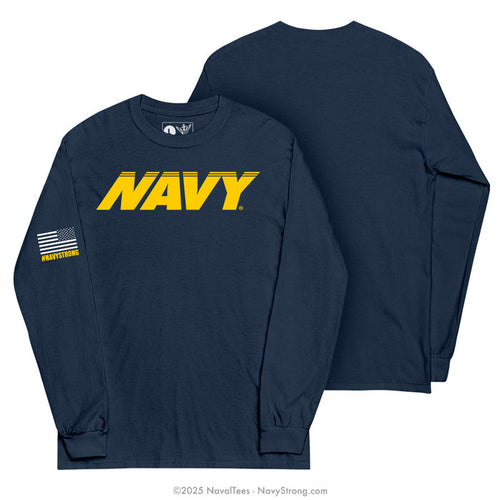 "Athletic Navy" Long Sleeve Tee | Navy