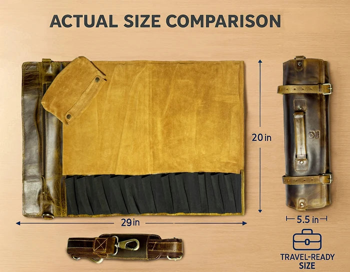 Atlas Koch Knife Roll- Tan(Brown)