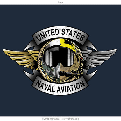 "Aviation Wings" Long Sleeve Tee | Navy