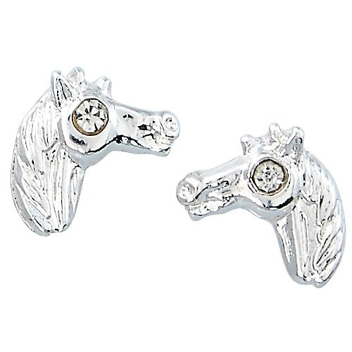 AWST Int'l Horse Head Earrings w/Purple Cowboy Hat Gift Box - Breeches.com