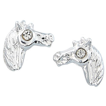 AWST Int'l Horse Head Earrings w/Purple Cowboy Hat Gift Box - Breeches.com