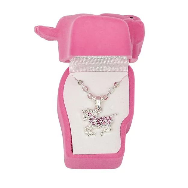 AWST Int'l Aqua Precious Pony Necklace w/Aqua Horse Head Gift Box - Breeches.com