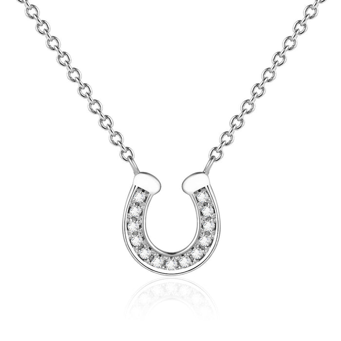 AWST Int'l Rhodium & CZ Necklace - Breeches.com