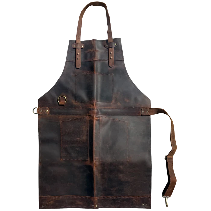 Bennett Premium Leather Apron for Men - Heavy Duty Workshop Grade