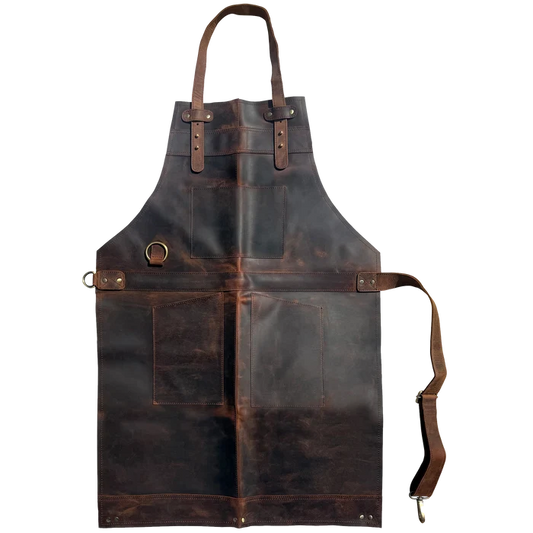 Bennett Premium Leather Apron for Men - Heavy Duty Workshop Grade