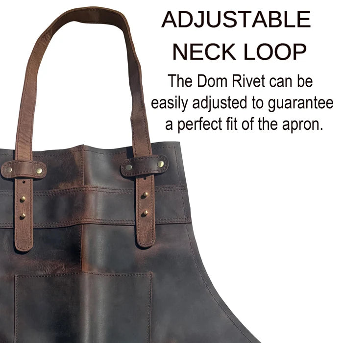 Bennett Premium Leather Apron for Men - Heavy Duty Workshop Grade