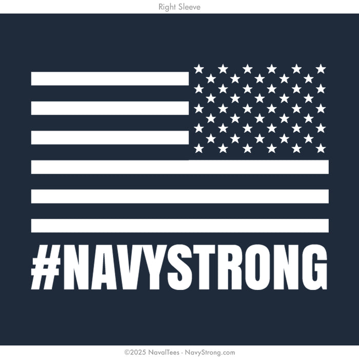 "Bold White Text" Tee | Navy