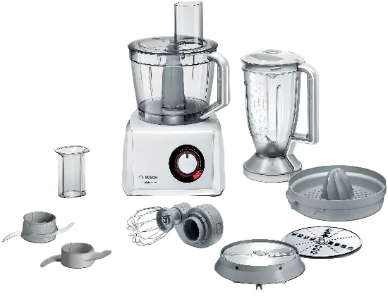 Bosch Food Processor, 1100 Watts, 4 Speeds, White