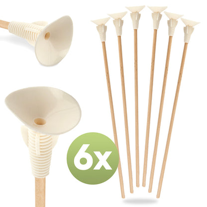 BOWRILLA 6 Stk. Holzpfeile mit Saugnapf, 30cm