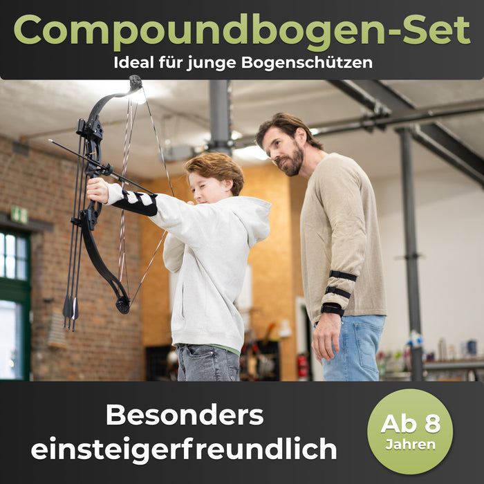 BOWRILLA Compoundbogen Einsteiger - Starter Set - 15-29 lbs - 34 Zoll