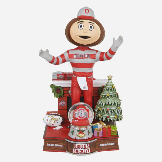 Brutus Buckeye Ohio State Buckeyes Snow Globe NCAA Bobblehead