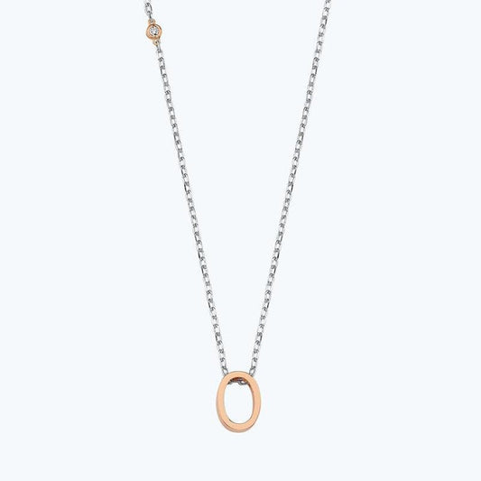 Buchstabe O Silber Diamantkette