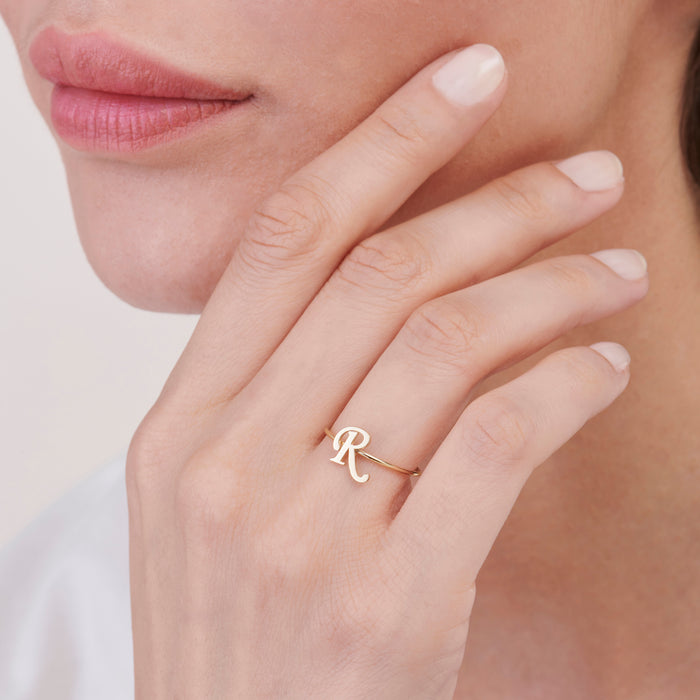 Buchstabe R Goldring