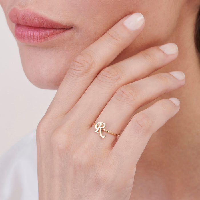 Buchstabe R Goldring