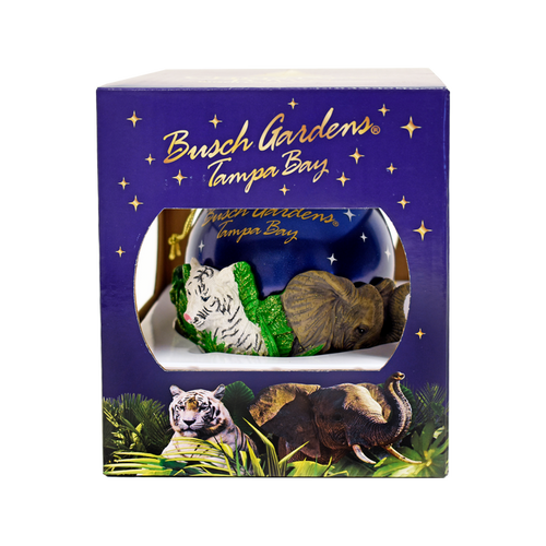 Busch Gardens Tampa Location Glass Ball Resin Ornament