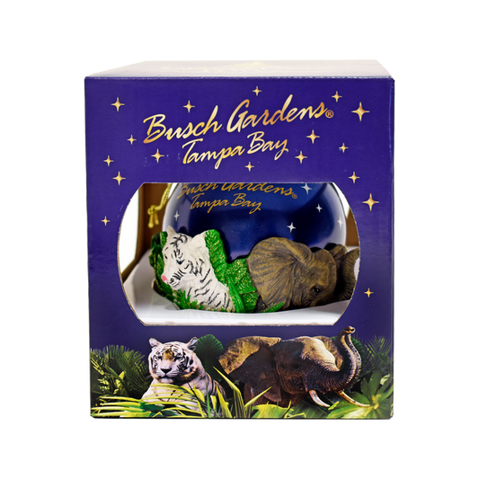 Busch Gardens Tampa Location Glass Ball Resin Ornament