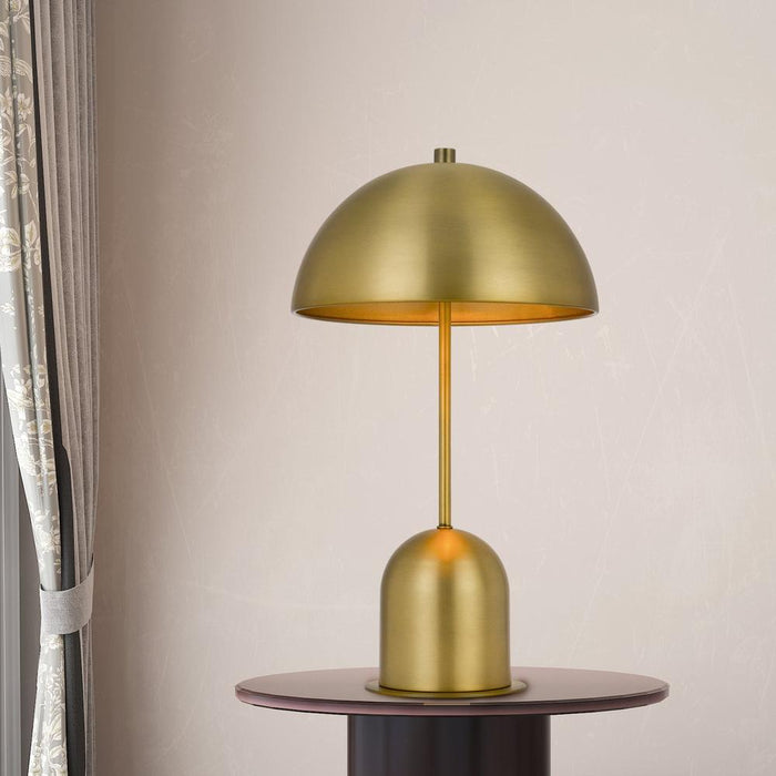 Cal Lighting Peppa Metal Mushroom Accent Table Lamp with Color Options