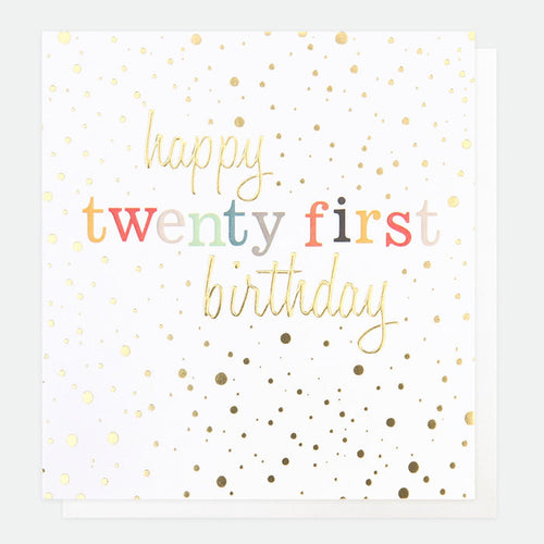 Caroline Gardner 21st Birthday Greetings Card