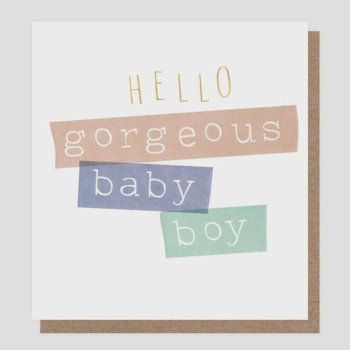 Caroline Gardner Gorgeous Baby Boy Greetings Card