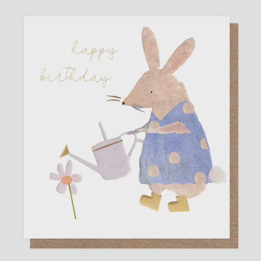 Caroline Gardner Happy Birthday Bunny Greetings Card