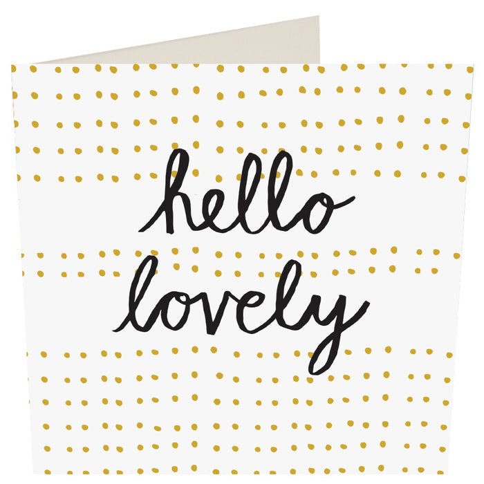 Caroline Gardner Hello Lovely Hey You Card Greetings Card