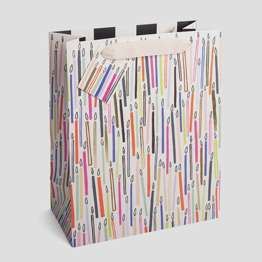 Caroline Gardner Large Gift Bag - Colourful Candles