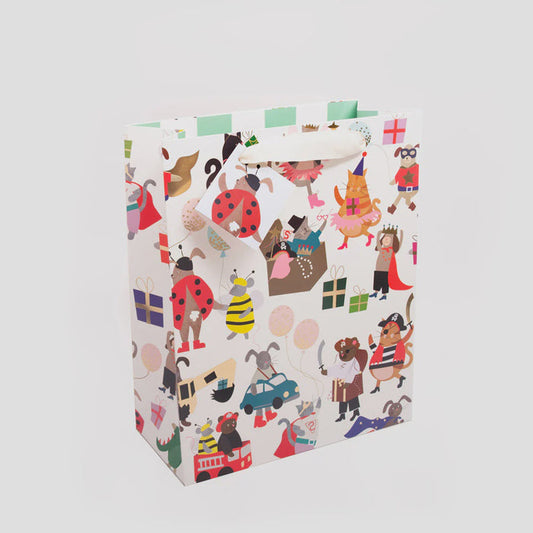 Caroline Gardner Large Gift Bag - Fancy Dress Animals