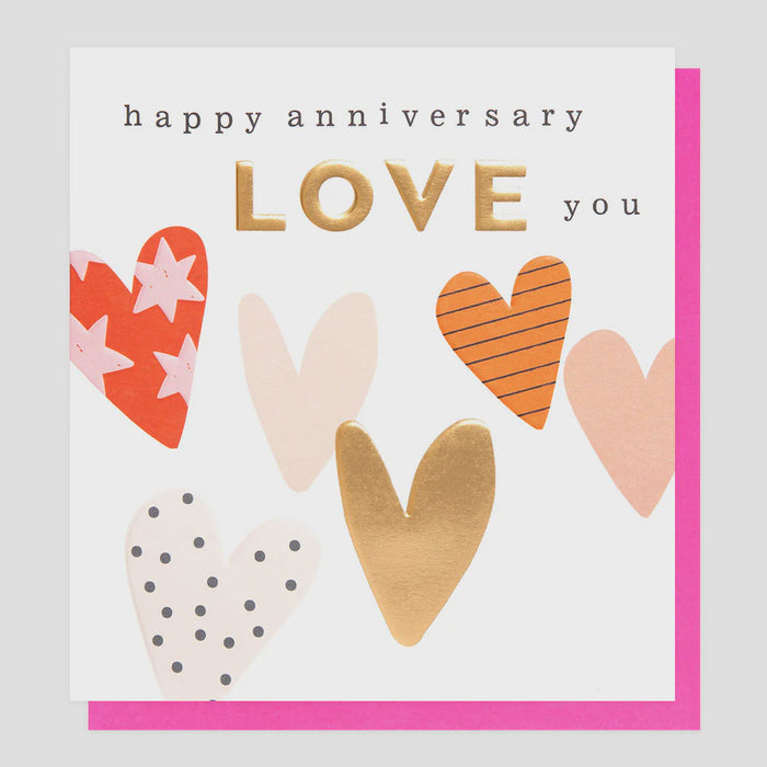 Caroline Gardner Love You Anniversary Greetings Card