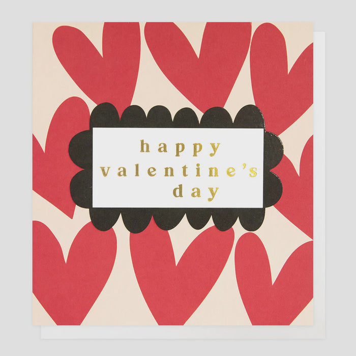 Caroline Gardner Red Love Hearts Valentine's Day Greetings Card