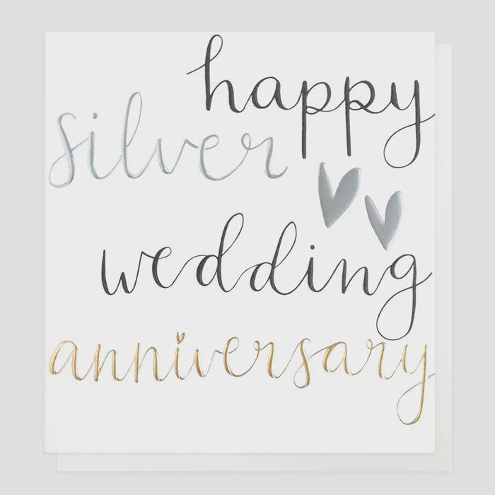 Caroline Gardner Silver Anniversary Greetings Card