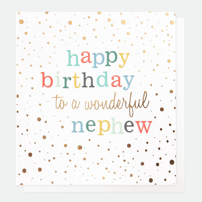 Caroline Happy Birthday Nephew Greetings Card