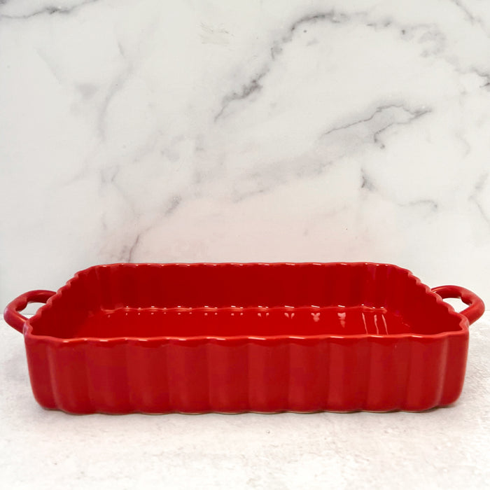 Casserole Ridged 9" x 13" RED