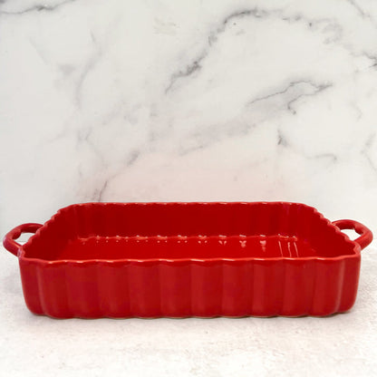 Casserole Ridged 9" x 13" RED