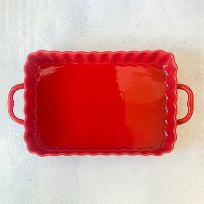 Casserole Ridged 9" x 13" RED